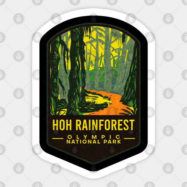 Hoh Rainforest Olympic National Park Sticker by JordanHolmes